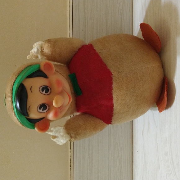 Disney Other - Vintage 1950's Gund Disney Roly Poly Rubb Gace Pinocchio Plush Toy